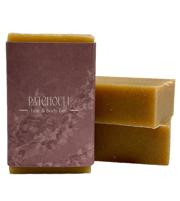 Patchouli organic hair and body bar